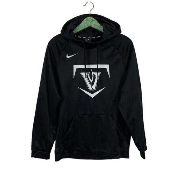 Nike Dri Fit Black Hoodie Sweatshirt Pullover Athletic Logo Small Mens - Picture 1 of 5